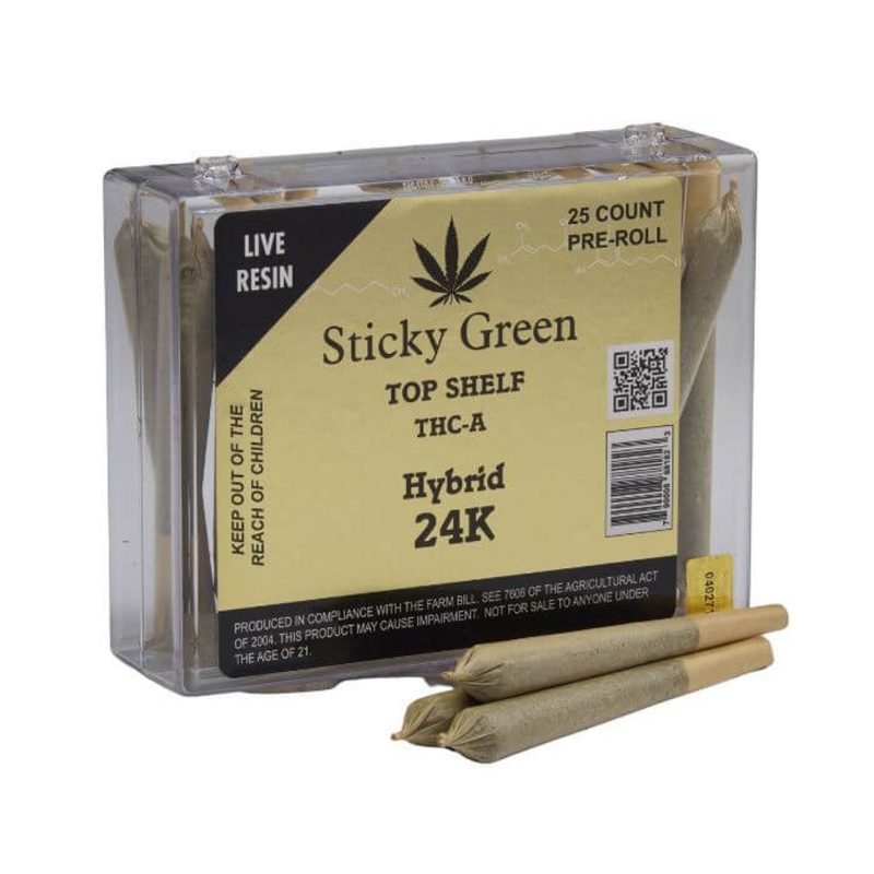 Sticky Green Top Shelf THCA Pre Rolls 3 12133